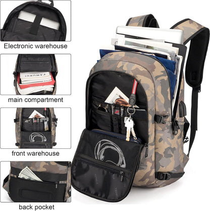 Anti-diefstal laptop reisrugzak met USB-poort