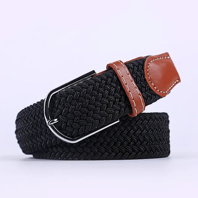 StretchBuckle elastische faux lederen riem