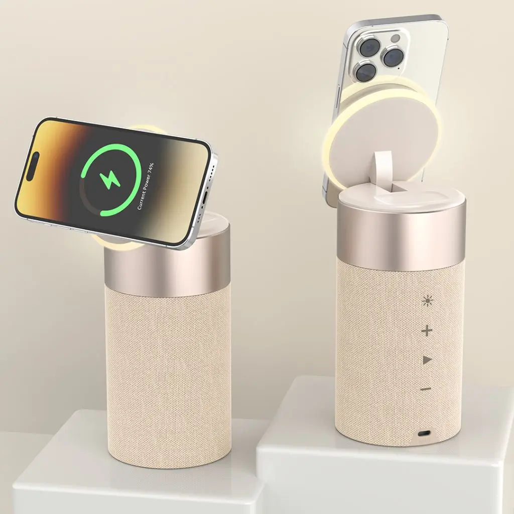 PowerAudio draadloze oplader met bluetooth speaker
