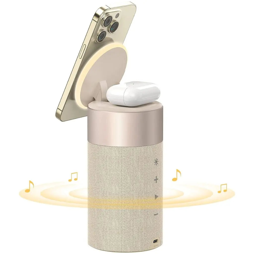 PowerAudio draadloze oplader met bluetooth speaker