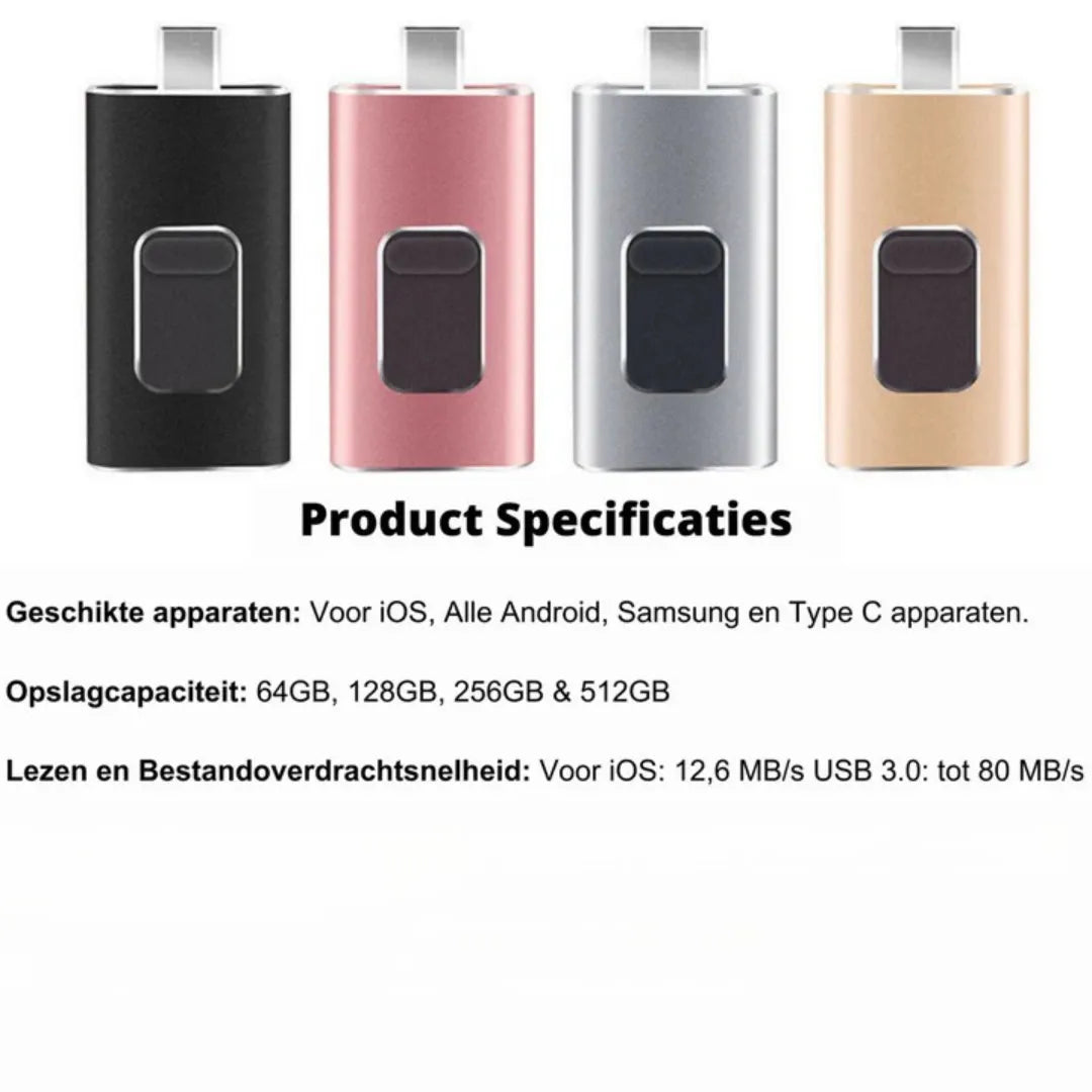 FlexiStore 4-in-1 universele USB-flashdrive