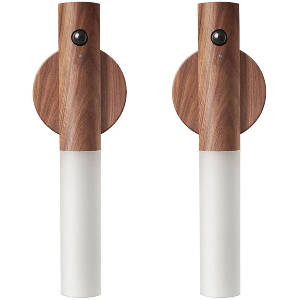 EcoGlow draadloze houten wandlamp