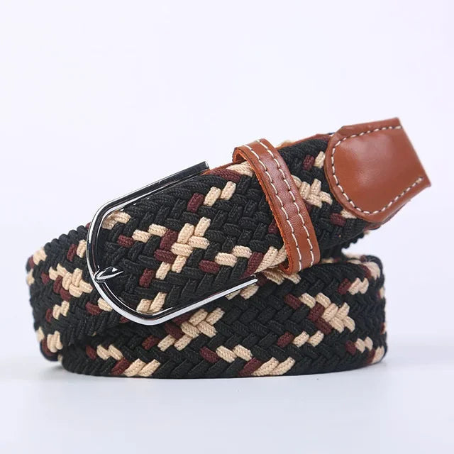 StretchBuckle elastische faux lederen riem