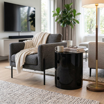 Ronde Kast met Draaiende Deurtjes